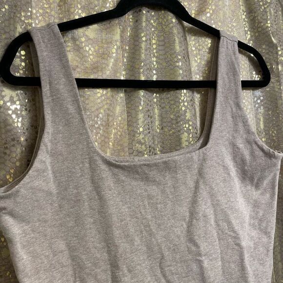 Abercrombie & Fitch Brown Cotton Seamless Fabric Tank Bodysuit, XXL - Picture 3 of 7